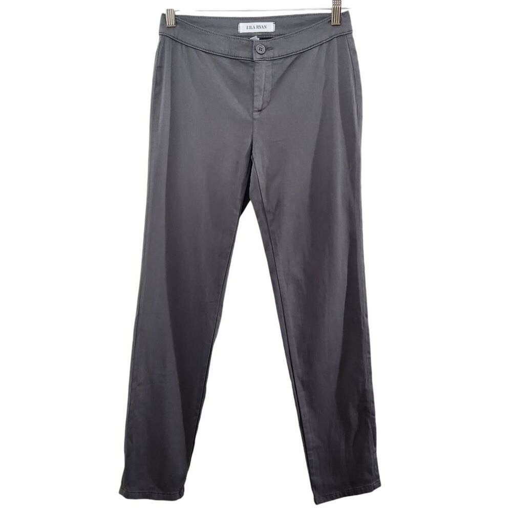 Lila Ryan Gray Cropped Skinny Pants Size 0 Gray Fitted Ankle Pants